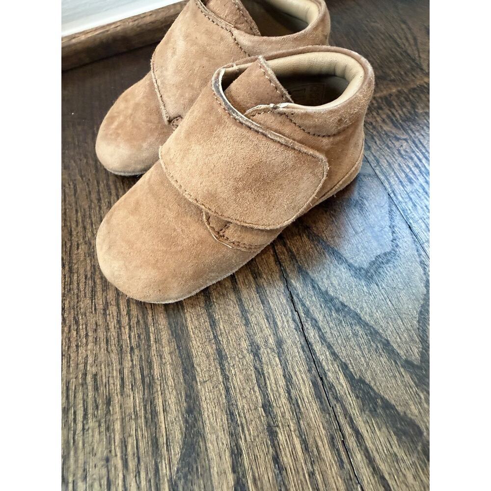 Pehr Brown Suede Baby Boy Bootie Suede Leather Upper 6-12 Months EUC